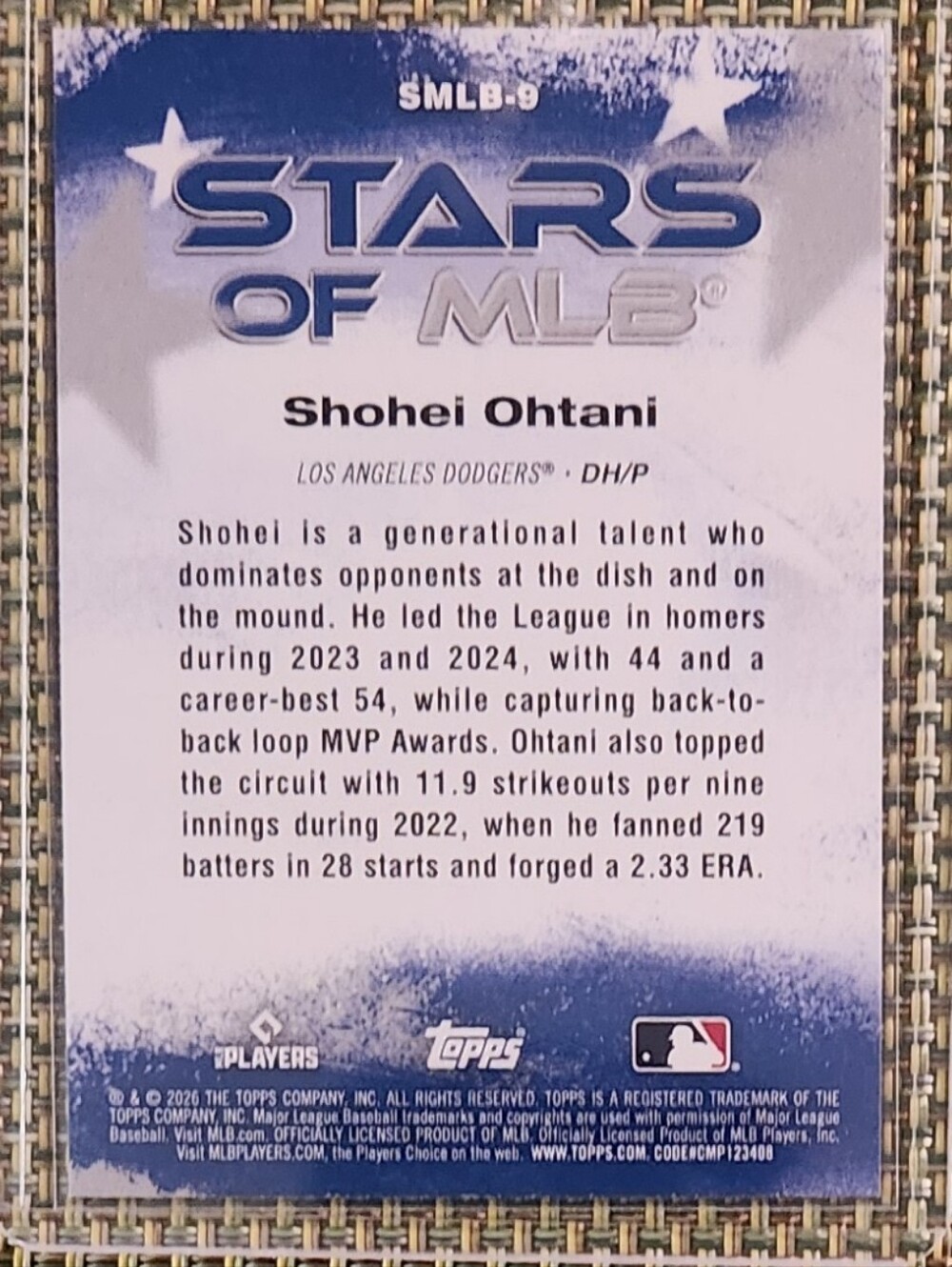 Shohei Ohtani Holographic Baseball Card - Picture 2 of 2